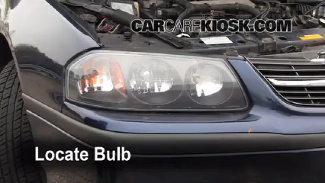2001 Chevrolet Impala 3.4L V6 Éclairage Feux de croisement (remplacer l'ampoule)